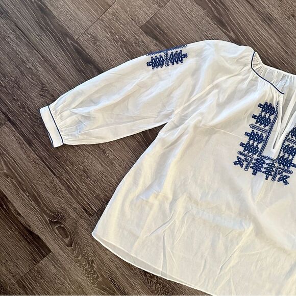 Nili Lotan Lanette Embroidered Poplin Blouse - Picture 2 of 9